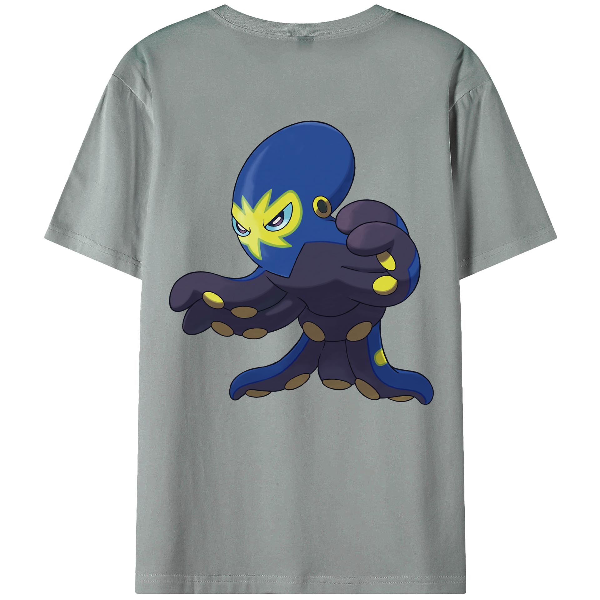 （画像用） ポケットモンスター Pokémon 綿100％ メンズ半袖Tシャツ（バックプリント） 通気性